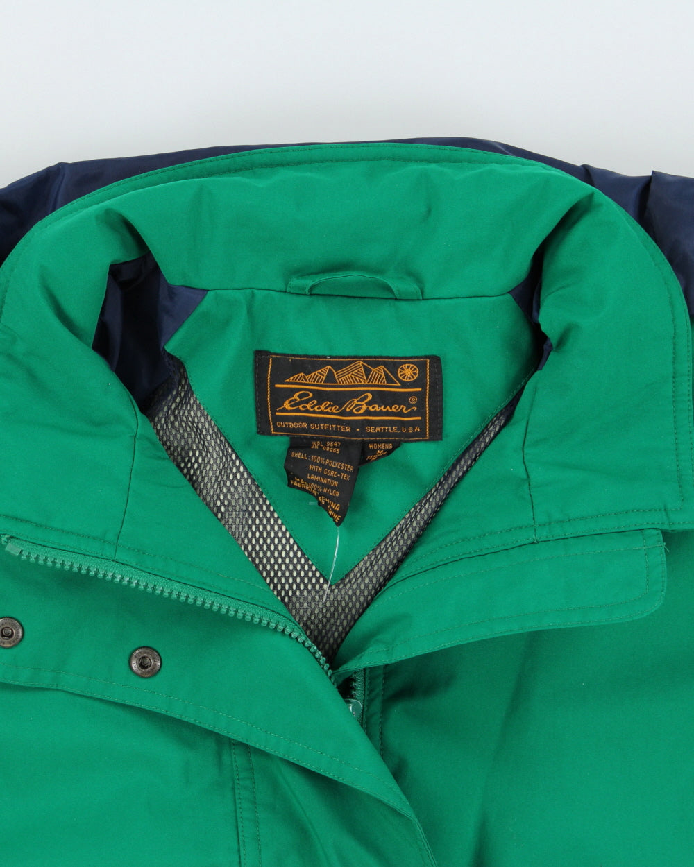Vintage 1990s Eddie Bauer Synched Waist Hooded Waterproof Anorak Jacket - M