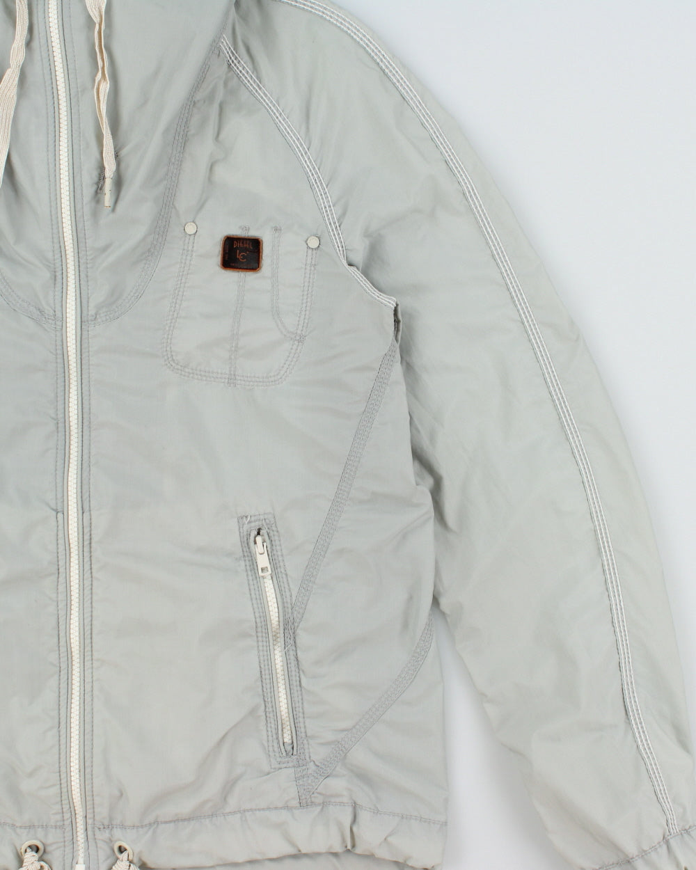 Vintage Y2K 2000s Diesel Hooded Waterproof Anorak Jacket - S