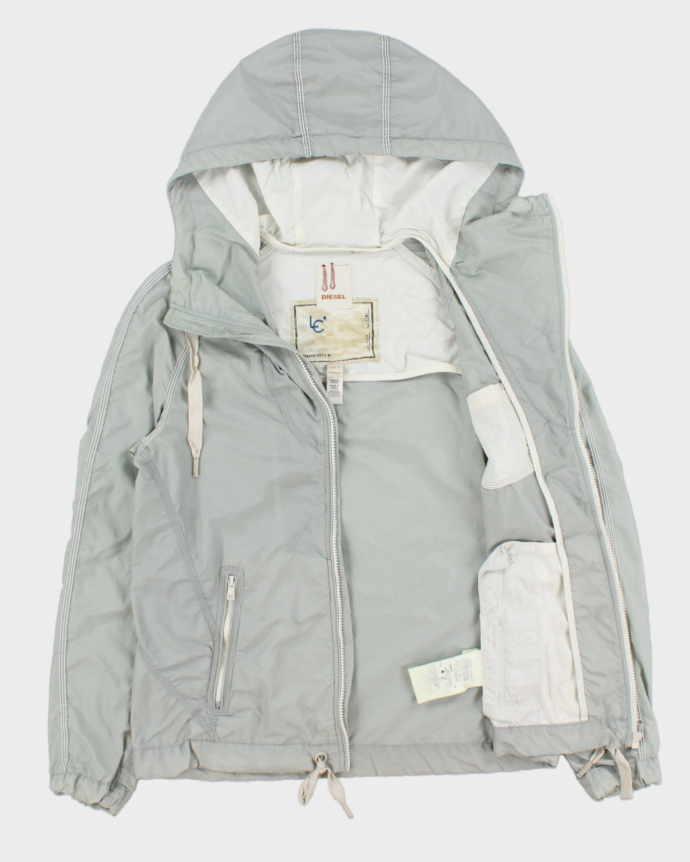 Vintage Y2K 2000s Diesel Hooded Waterproof Anorak Jacket - S