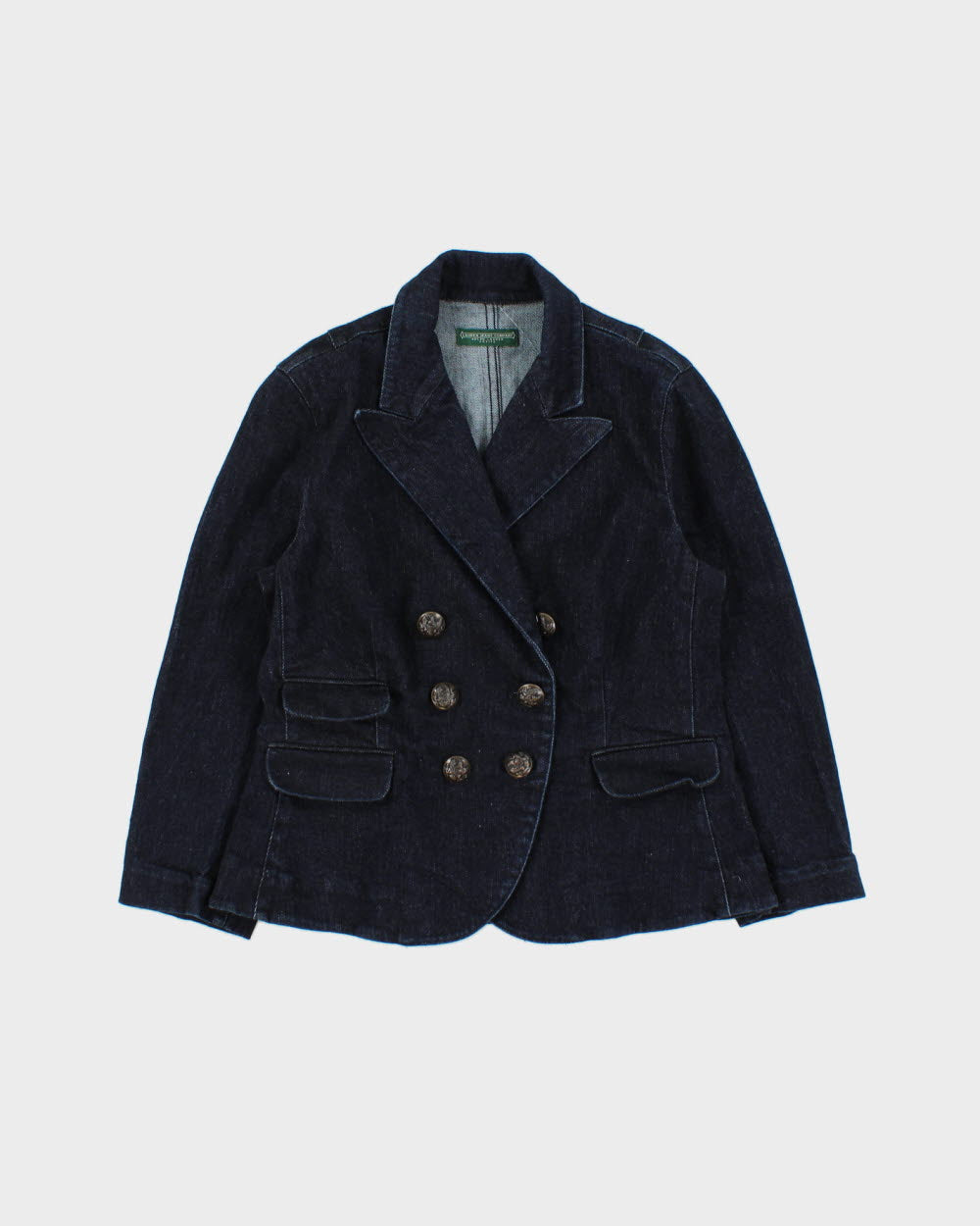 Vintage 2000s Ralph Lauren Dark Wash Denim Blazer Jacket - S