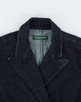 Vintage 2000s Ralph Lauren Dark Wash Denim Blazer Jacket - S