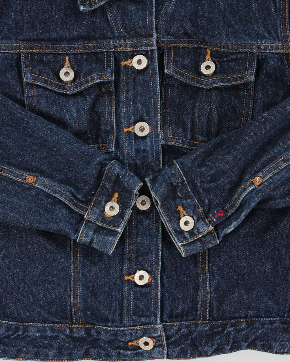 Vintage 1990s Guess Dark Wash Denim Jacket -  M