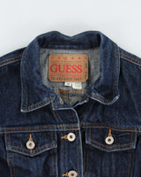 Vintage 1990s Guess Dark Wash Denim Jacket -  M