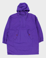 Vintage 1990s Ralph Lauren Polo Sport Purple Women's Shell Quarter-Zip Parka Jacket - XL