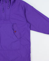 Vintage 1990s Ralph Lauren Polo Sport Purple Women's Shell Quarter-Zip Parka Jacket - XL
