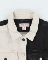 Vintage Guess Jeans Women's Split Denim Cropped Trucker Jacket - S