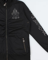 Vintage BCBG Maxazria Women's Embellished Ruched Hooded Track Jacket - XL