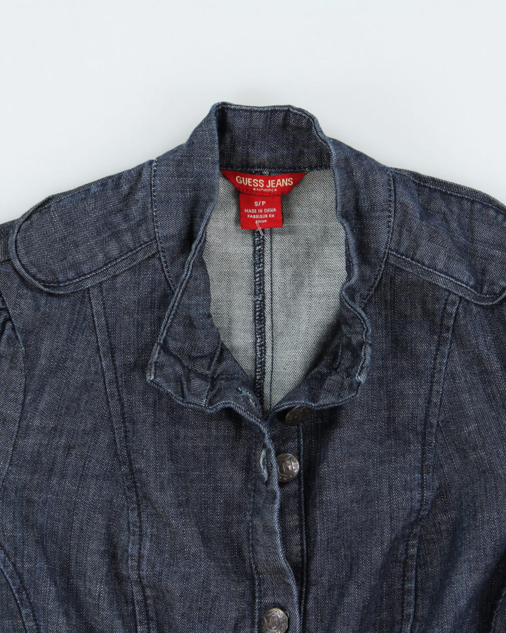 Vintage Y2K 2000s Guess Jeans Lightweight Fitted Denim Jacket - S