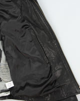 Vintage Y2K 00s Danier Women's Italian Calfskin Leather Cafe Racer Biker Jacket - S