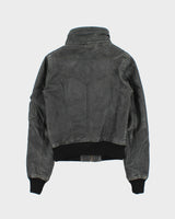 Vintage Y2K 00s Danier Women's Wool Ribbed Thinsulate Lined Patina Leather Toggle Jacket - S