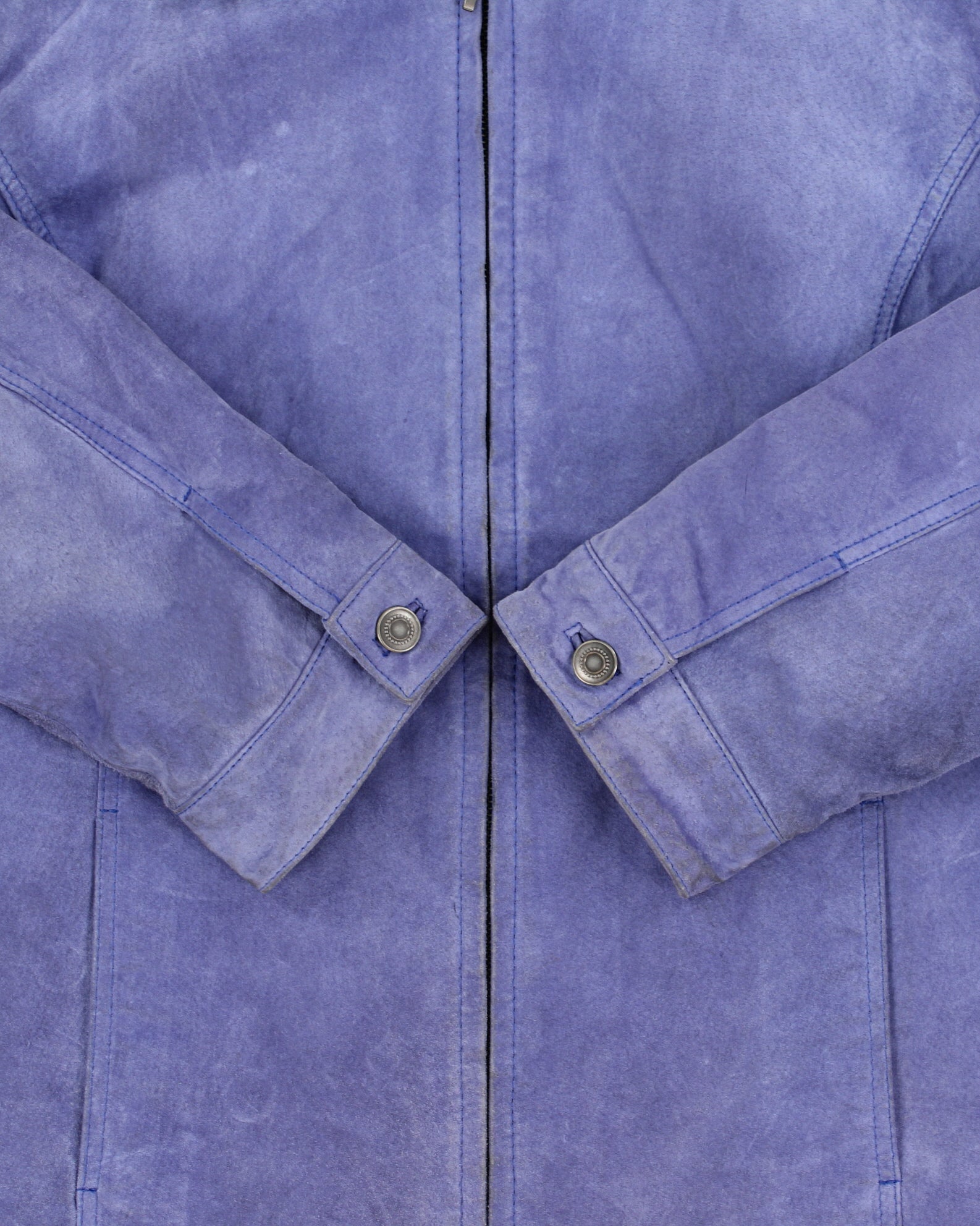 Vintage Y2K 00s Chico's Lavender Suede Women's Cafe Racer Biker Jacket - L