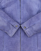 Vintage Y2K 00s Chico's Lavender Suede Women's Cafe Racer Biker Jacket - L