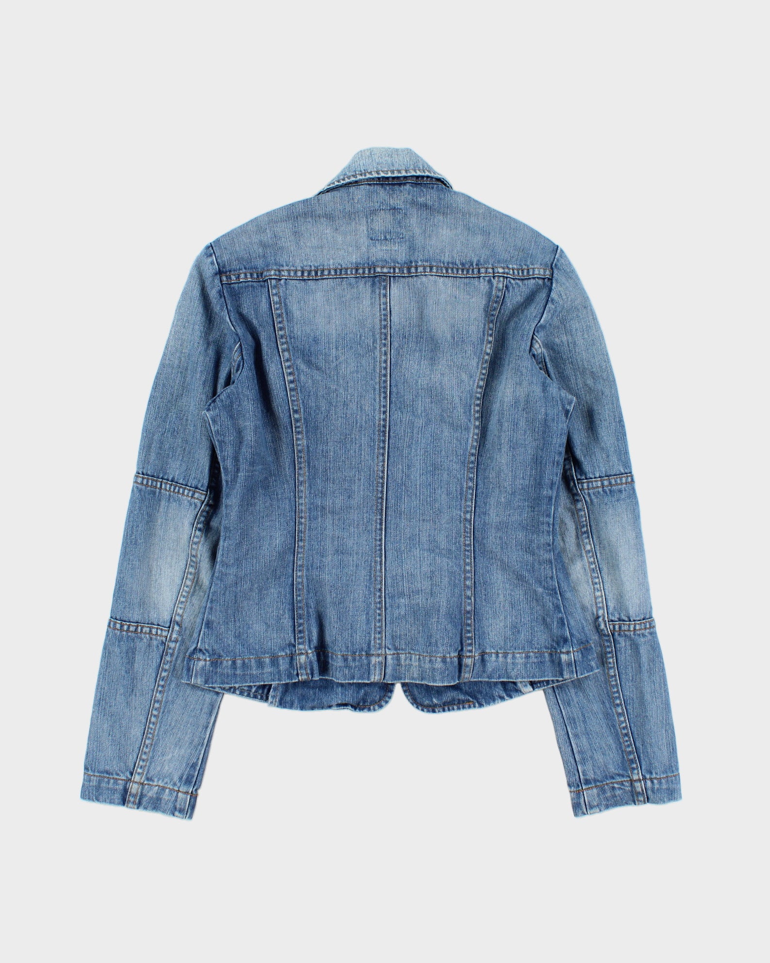 Vintage Y2K 00s Esprit Women's Medium Wash Denim Structured Blazer Jacket - S