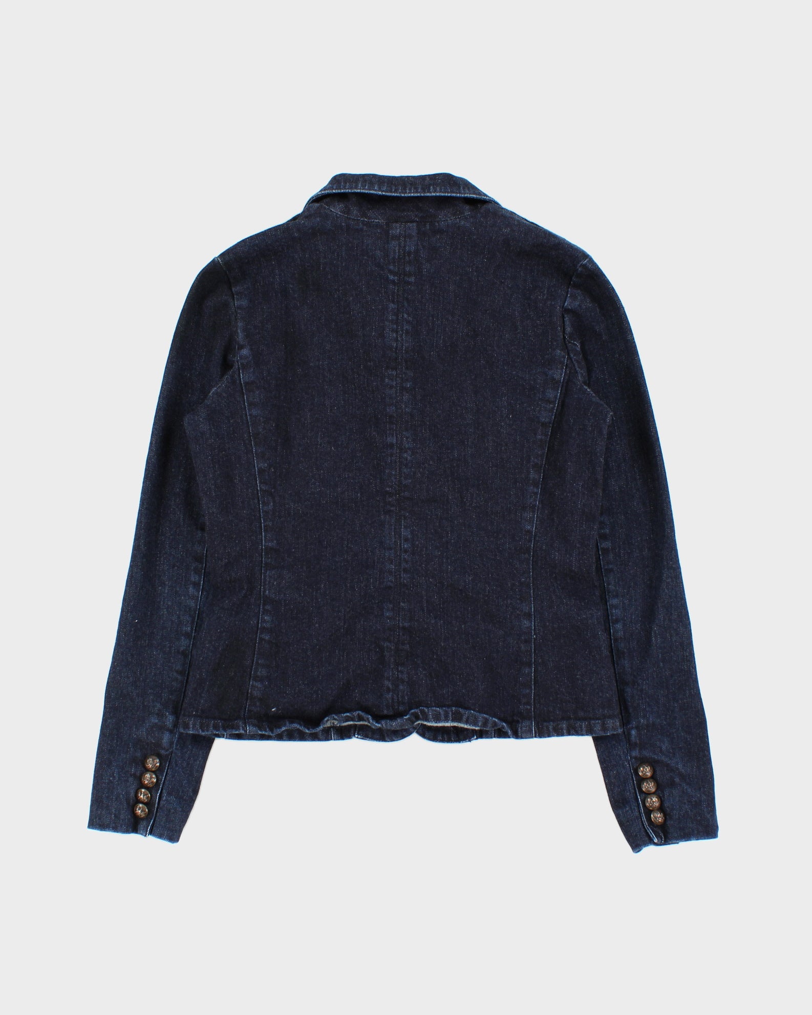 Vintage Y2K 00s Lauren Ralph Lauren LRL Women's Indigo Denim Blazer Jacket - S