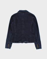 Vintage Y2K 00s Lauren Ralph Lauren LRL Women's Indigo Denim Blazer Jacket - S