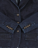 Vintage Y2K 00s Lauren Ralph Lauren LRL Women's Indigo Denim Blazer Jacket - S