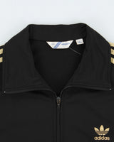 Vintage Y2K 00s Adidas Originals Women's Black &amp; Gold Firebird Track Jacket - XL