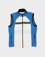 Vintage 1990s Nike Women's Two-Tone Soft Shell Gilet - L