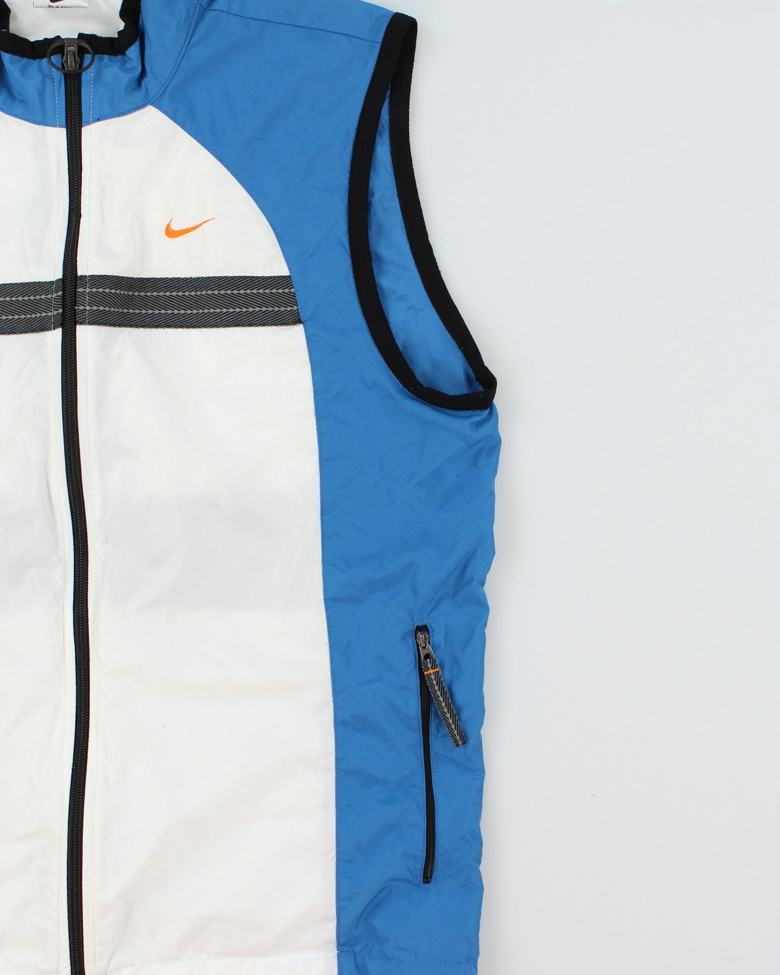 Vintage 1990s Nike Women's Two-Tone Soft Shell Gilet - L