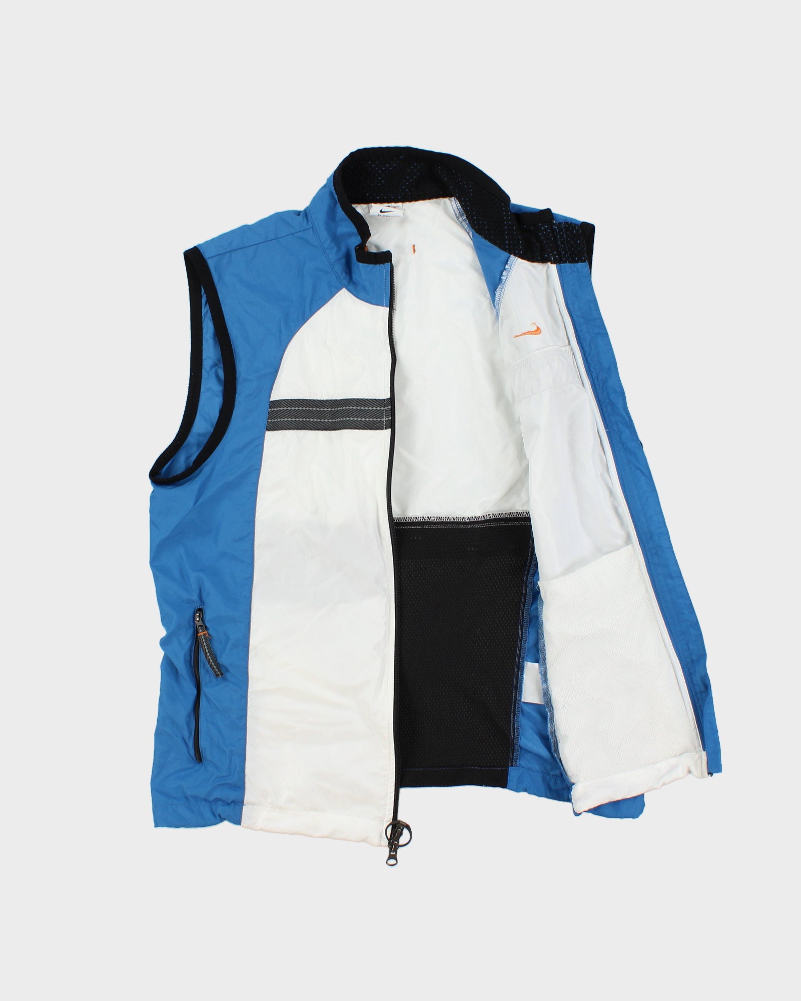Vintage 1990s Nike Women's Two-Tone Soft Shell Gilet - L