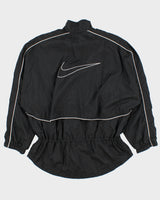 Vintage 1990s Nike Women's Big Swoosh Soft Shell Adjustable Showerproof Jacket - M