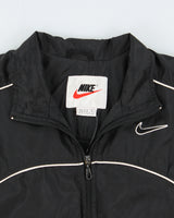 Vintage 1990s Nike Women's Big Swoosh Soft Shell Adjustable Showerproof Jacket - M
