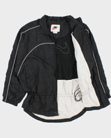 Vintage 1990s Nike Women's Big Swoosh Soft Shell Adjustable Showerproof Jacket - M