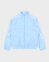 Vintage Adidas Originals Women's Baby Blue Lock Up Soft Shell Track Jacket - XS