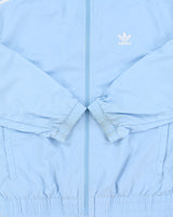 Vintage Adidas Originals Women's Baby Blue Lock Up Soft Shell Track Jacket - XS