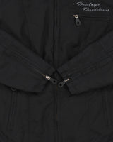 Vintage Y2K 00s Harley Davidson Women's Embroidered Quilt Lined Shell Cafe Racer Biker Jacket - XS