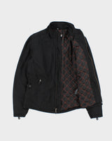 Vintage Y2K 00s Harley Davidson Women's Embroidered Quilt Lined Shell Cafe Racer Biker Jacket - XS