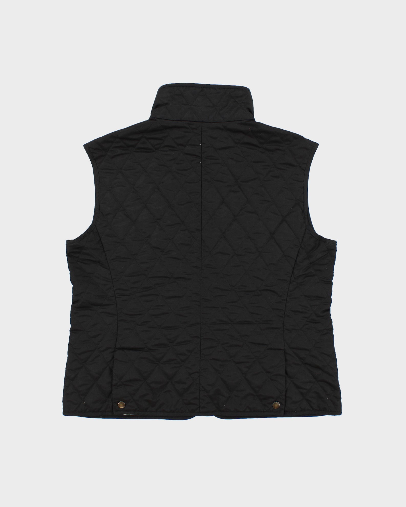 Vintage Y2K 00s Burberry Women's Made In England Nova Check Lined Diamond Quilted Gilet - M