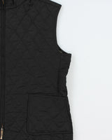 Vintage Y2K 00s Burberry Women's Made In England Nova Check Lined Diamond Quilted Gilet - M