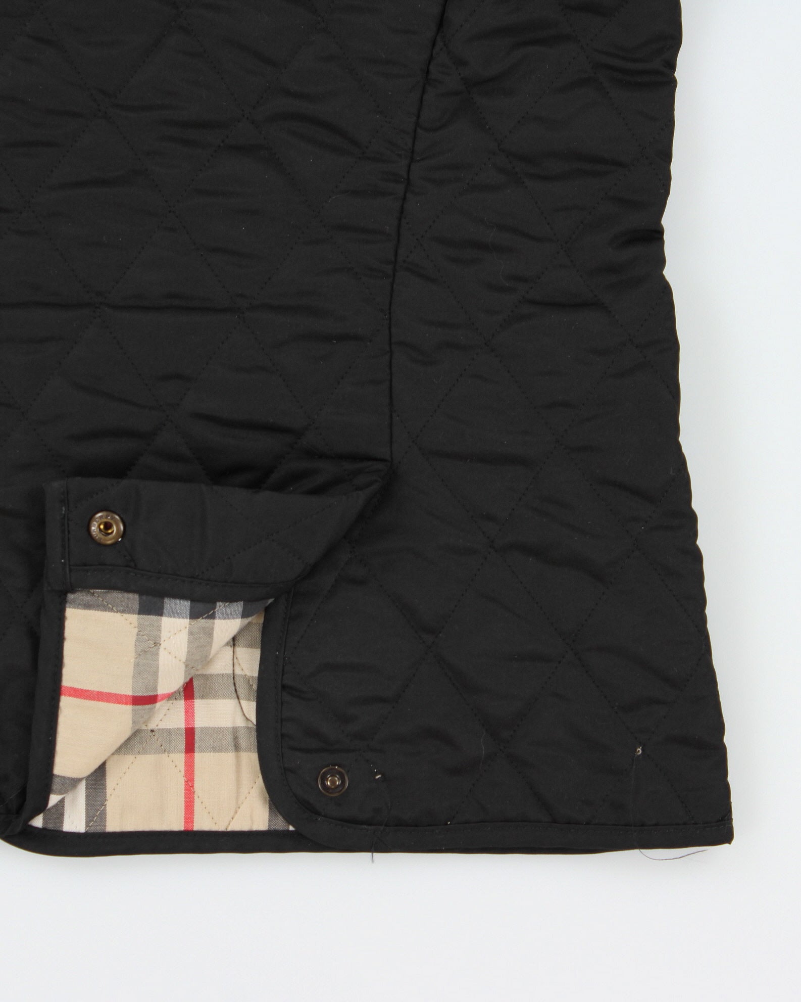 Vintage Y2K 00s Burberry Women's Made In England Nova Check Lined Diamond Quilted Gilet - M