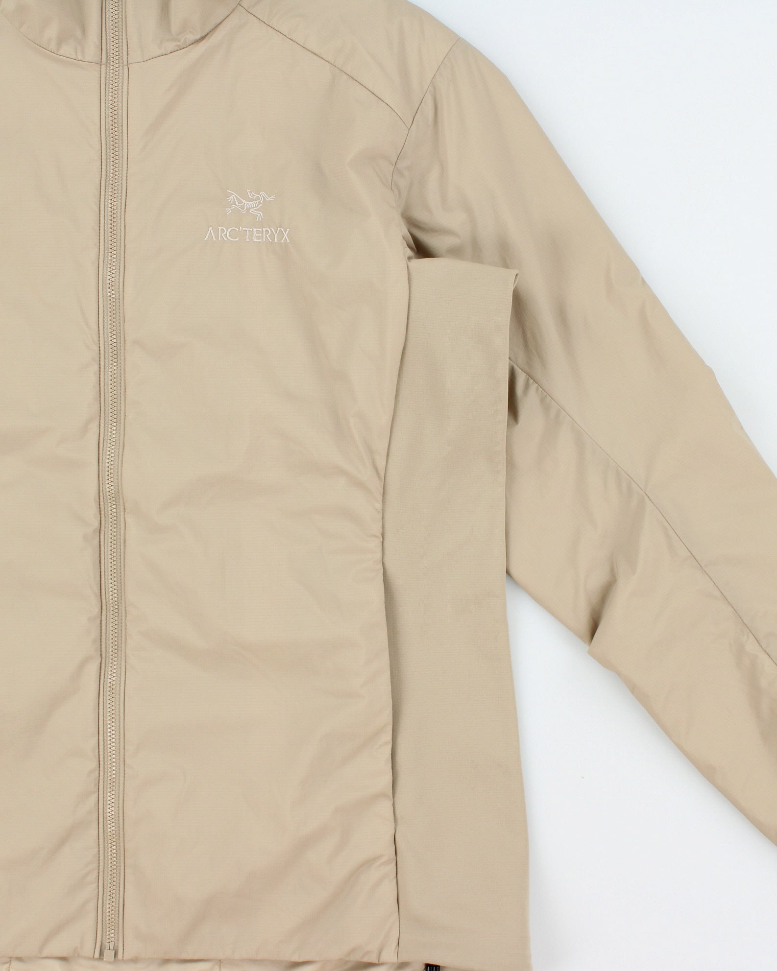 2023 Arc'teryx Mid Khaki Women's 'Atom' Soft Shell Insulated Technical Jacket - L