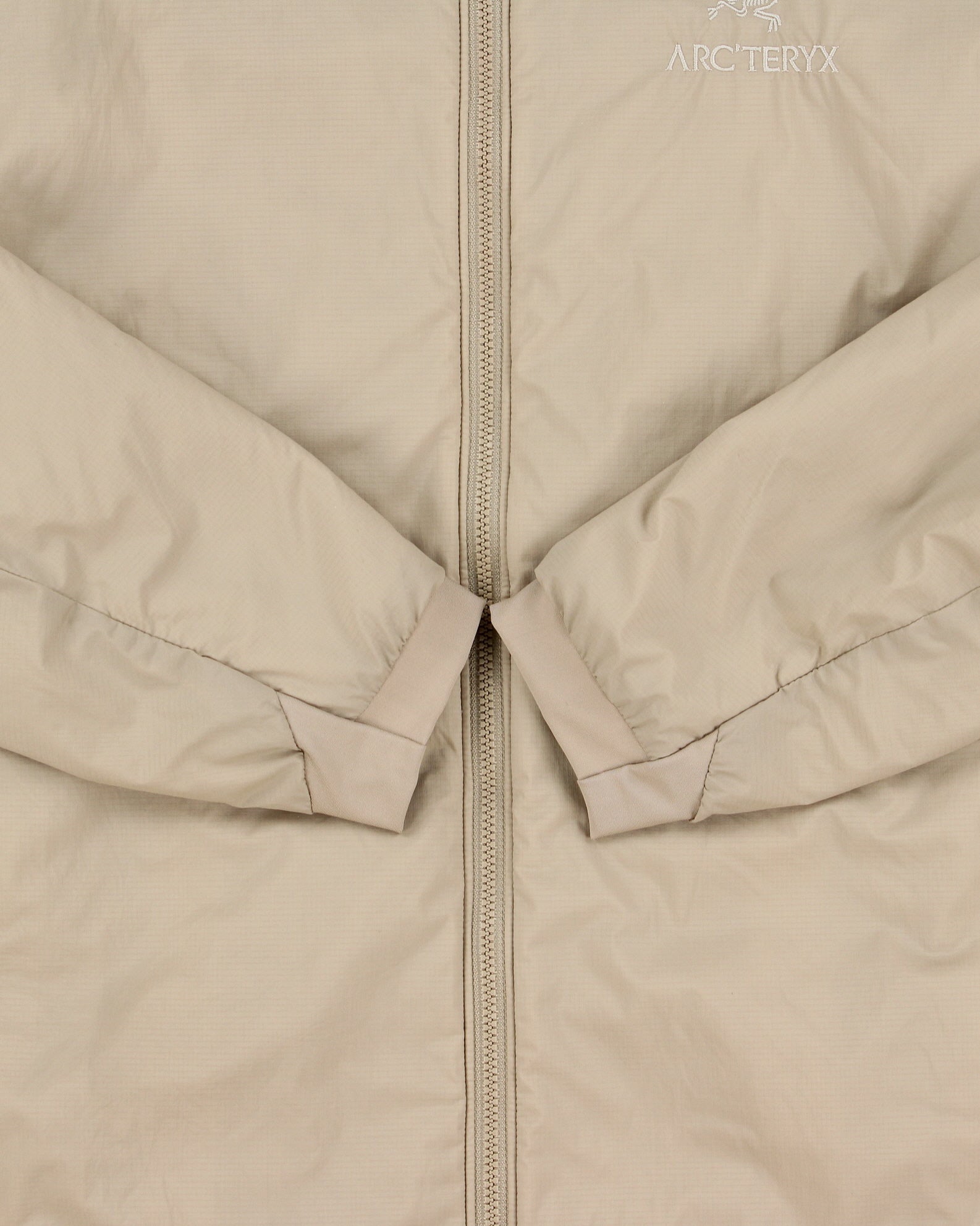 2023 Arc'teryx Mid Khaki Women's 'Atom' Soft Shell Insulated Technical Jacket - L