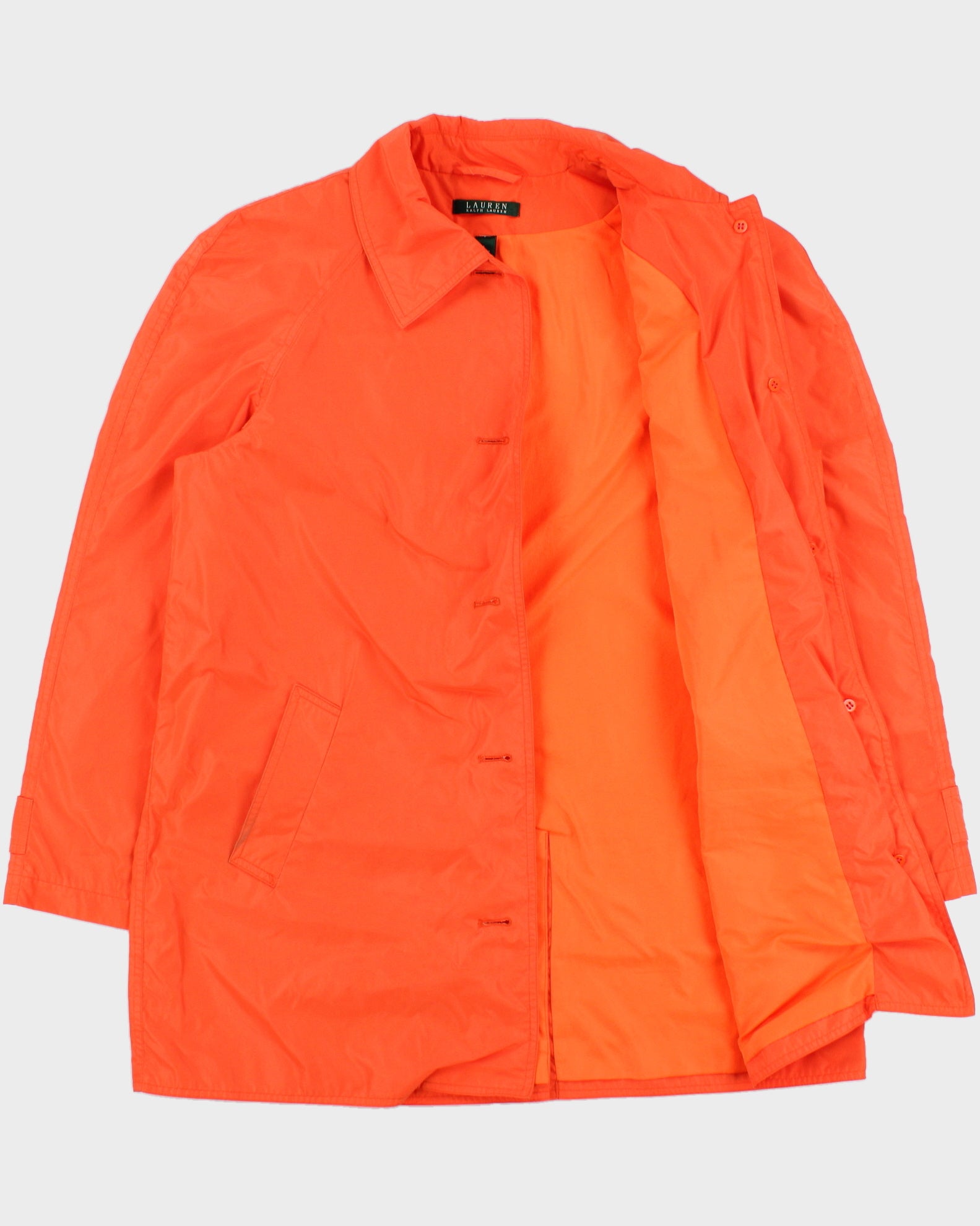 Vintage Y2K 00s Lauren Ralph Lauren LRL Women's Neon Soft Shell Mac Jacket - L