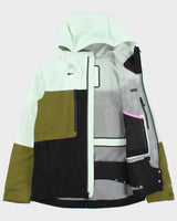 2024 The North Face Women's Pale Green/Forest Olive/TNF Black DryVent-Mono Ceptor Snow Jacket - S