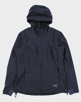 Arc'teryx Navy Solano Hoody Gore-Tex Windstopper Women's Fleece Lined Padded Soft Shell Jacket - L