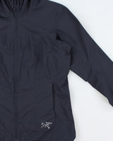 Arc'teryx Navy Solano Hoody Gore-Tex Windstopper Women's Fleece Lined Padded Soft Shell Jacket - L