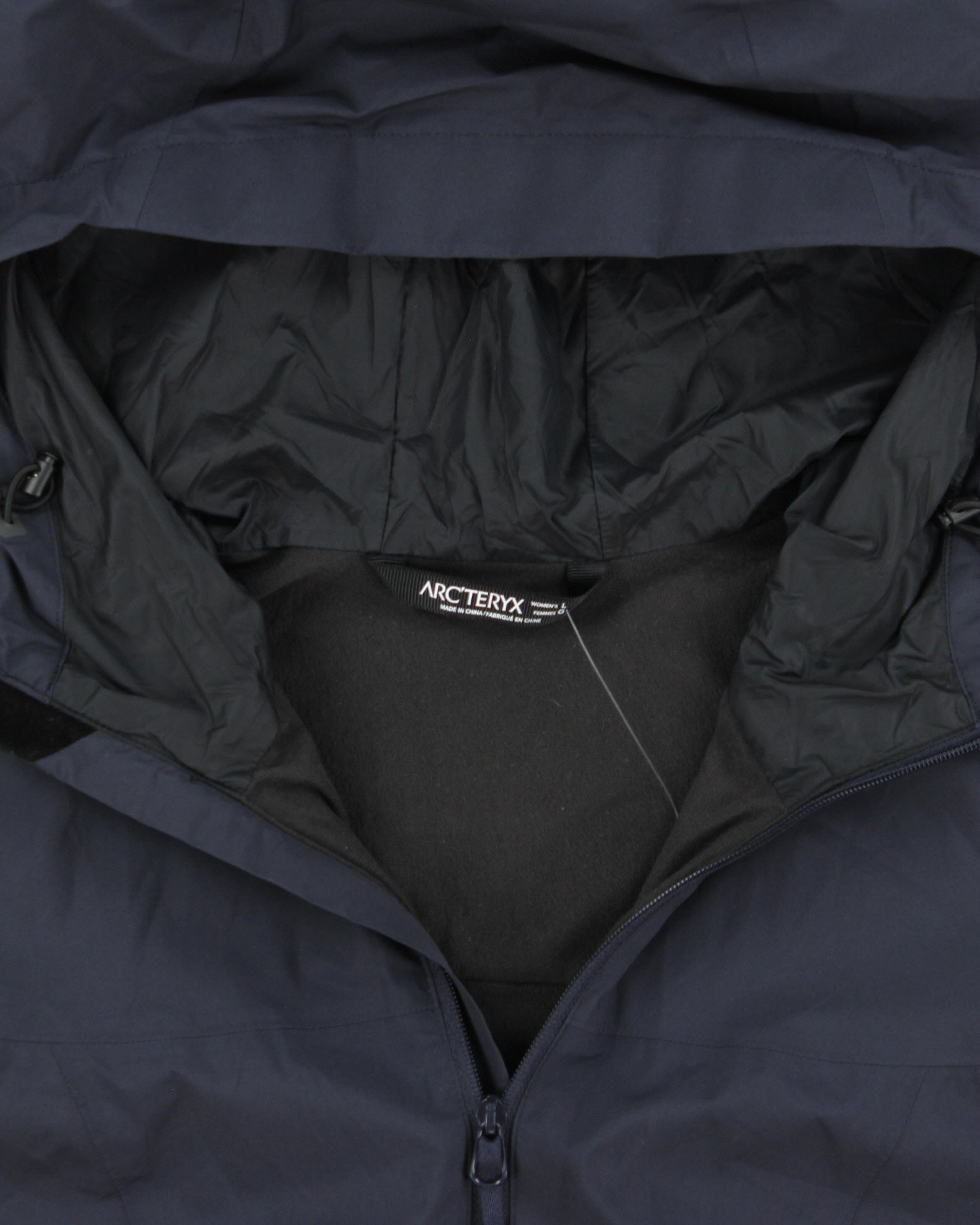 Arc'teryx Navy Solano Hoody Gore-Tex Windstopper Women's Fleece Lined Padded Soft Shell Jacket - L
