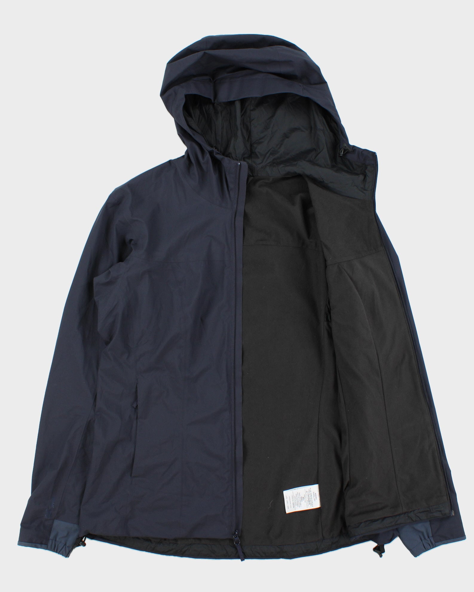 Arc'teryx Navy Solano Hoody Gore-Tex Windstopper Women's Fleece Lined Padded Soft Shell Jacket - L