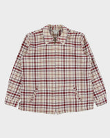 Vintage 1990s Northern Reflections Women's Plaid Canvas Harrington Jacket - L