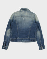 Vintage Y2K 00s Diesel Women's Distressed Denim Trucker Jacket - M