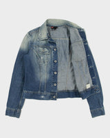 Vintage Y2K 00s Diesel Women's Distressed Denim Trucker Jacket - M