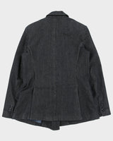 AW2015 Armani Exchange Women's Raw Indigo Denim Double Breasted Blazer Jacket - L