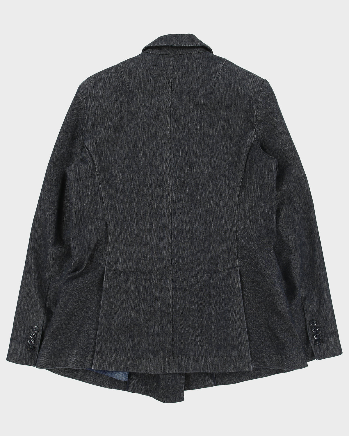 AW2015 Armani Exchange Women's Raw Indigo Denim Double Breasted Blazer Jacket - L