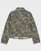 Vintage Y2K 00s OK! Jeans Women's Woodland Camo Contrast Stitch Blazer Jacket - S