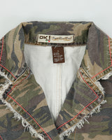 Vintage Y2K 00s OK! Jeans Women's Woodland Camo Contrast Stitch Blazer Jacket - S