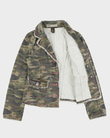 Vintage Y2K 00s OK! Jeans Women's Woodland Camo Contrast Stitch Blazer Jacket - S